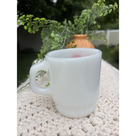 VTG Good Morning McDonald's Milk Glass Coffee Mug Cup Anchor Hocking Fire King - Picture 3 of 6